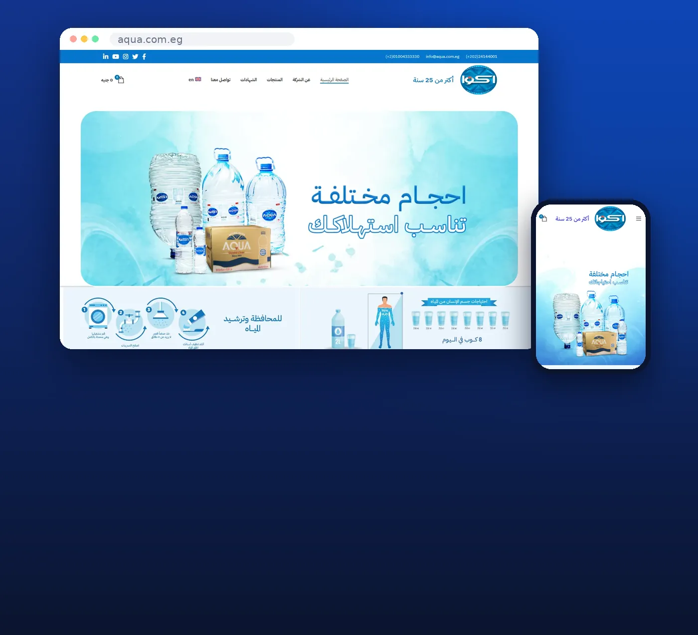 The Aqua Natural Water website